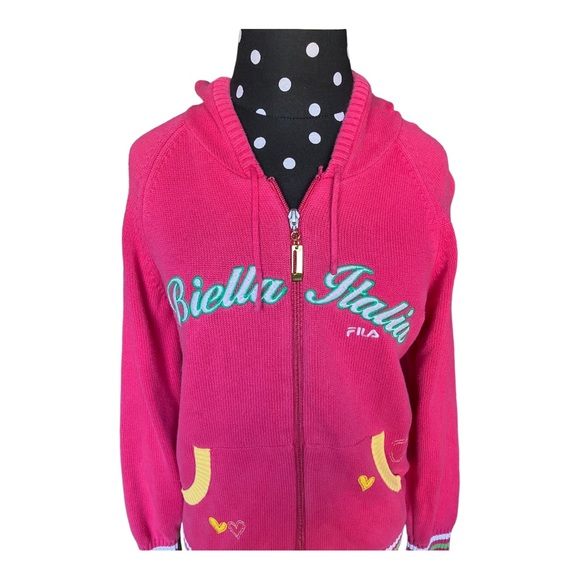Vintage Fila Zip Up Hoodie Woman Size Small - Picture 3 of 6